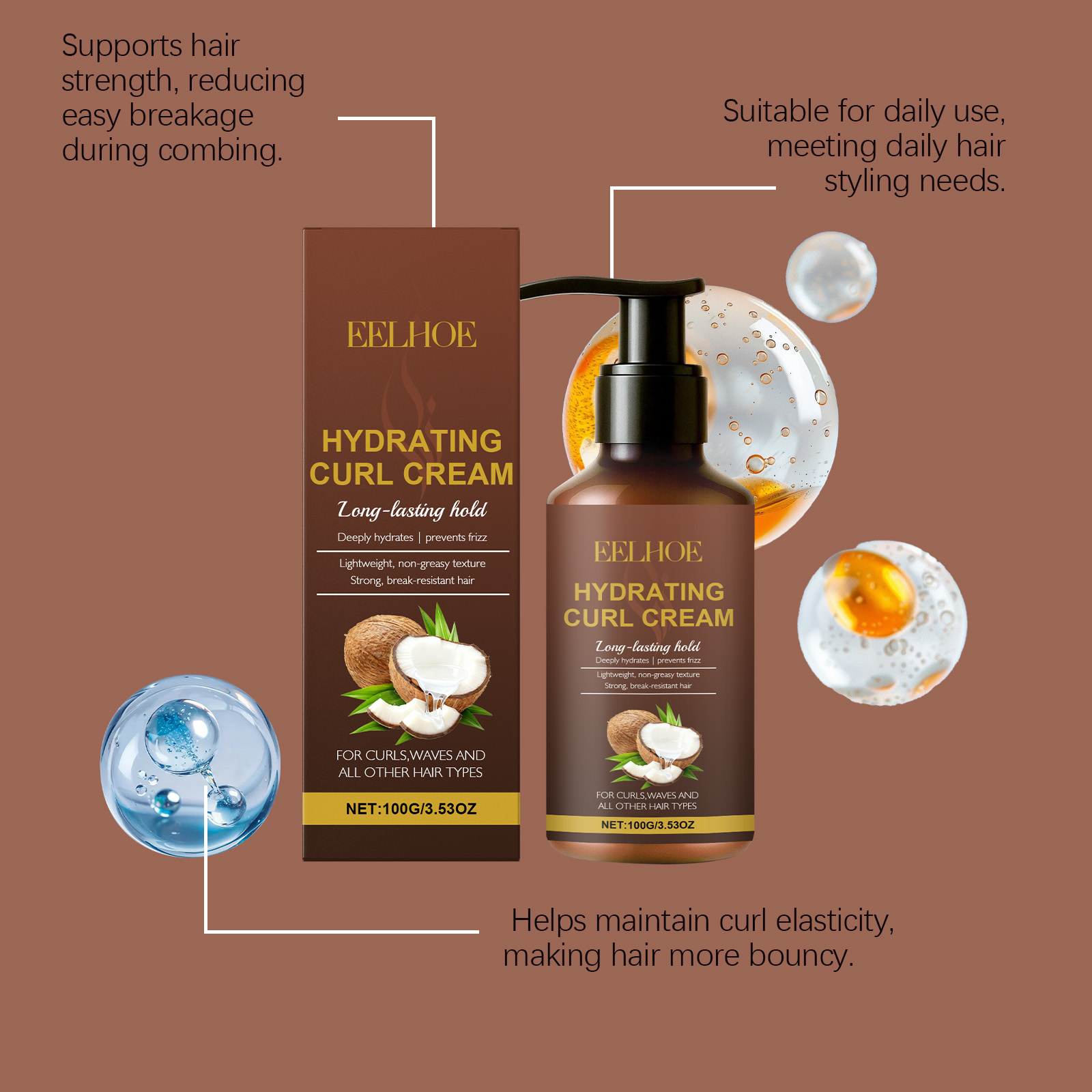 Curl Styling Cream for Wavy an - Hair Care For Curly Dry Hair review and price
