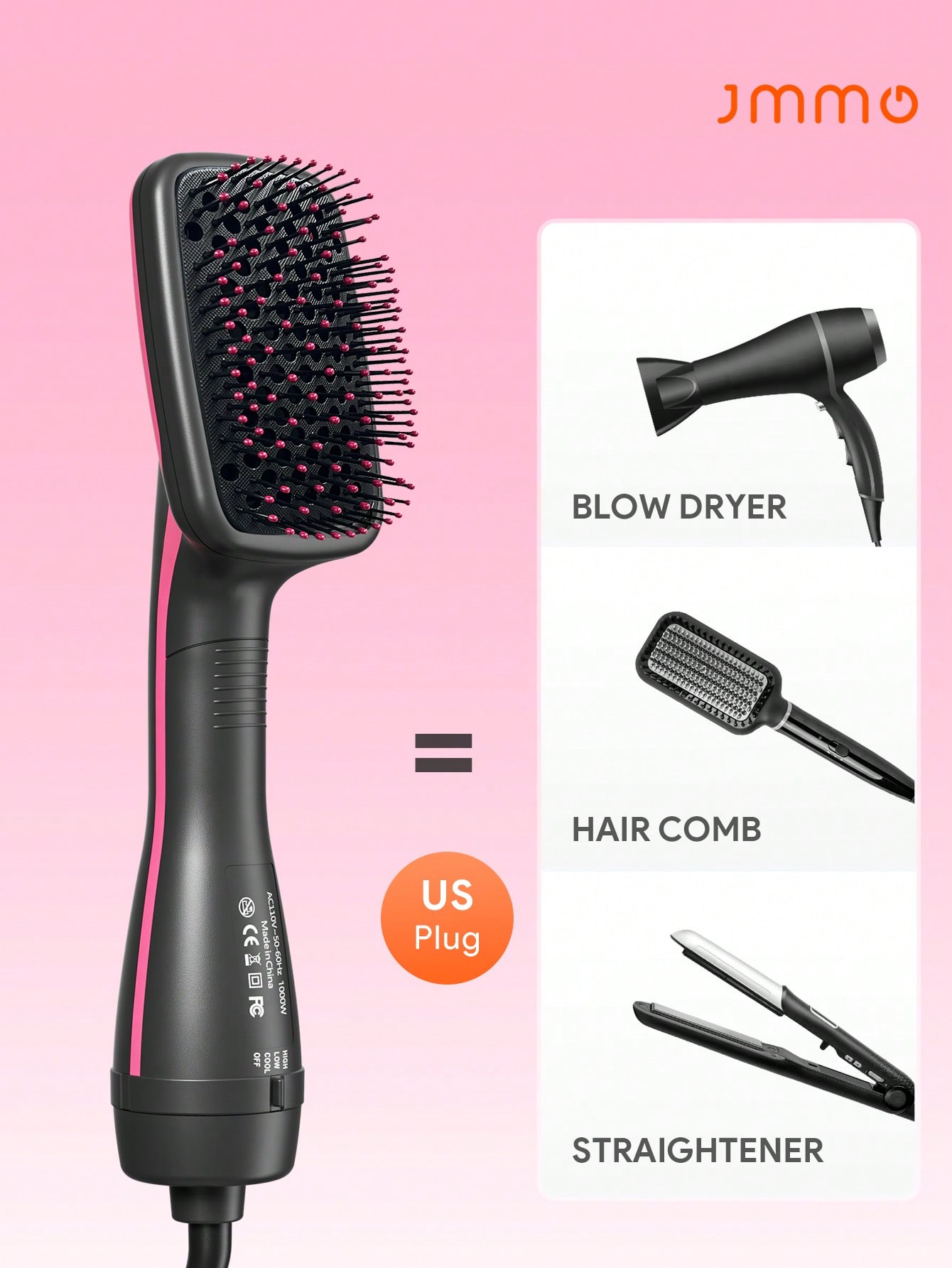 JMMO 3 In 1 Hot Air Brush With - Hair Care Step review and price