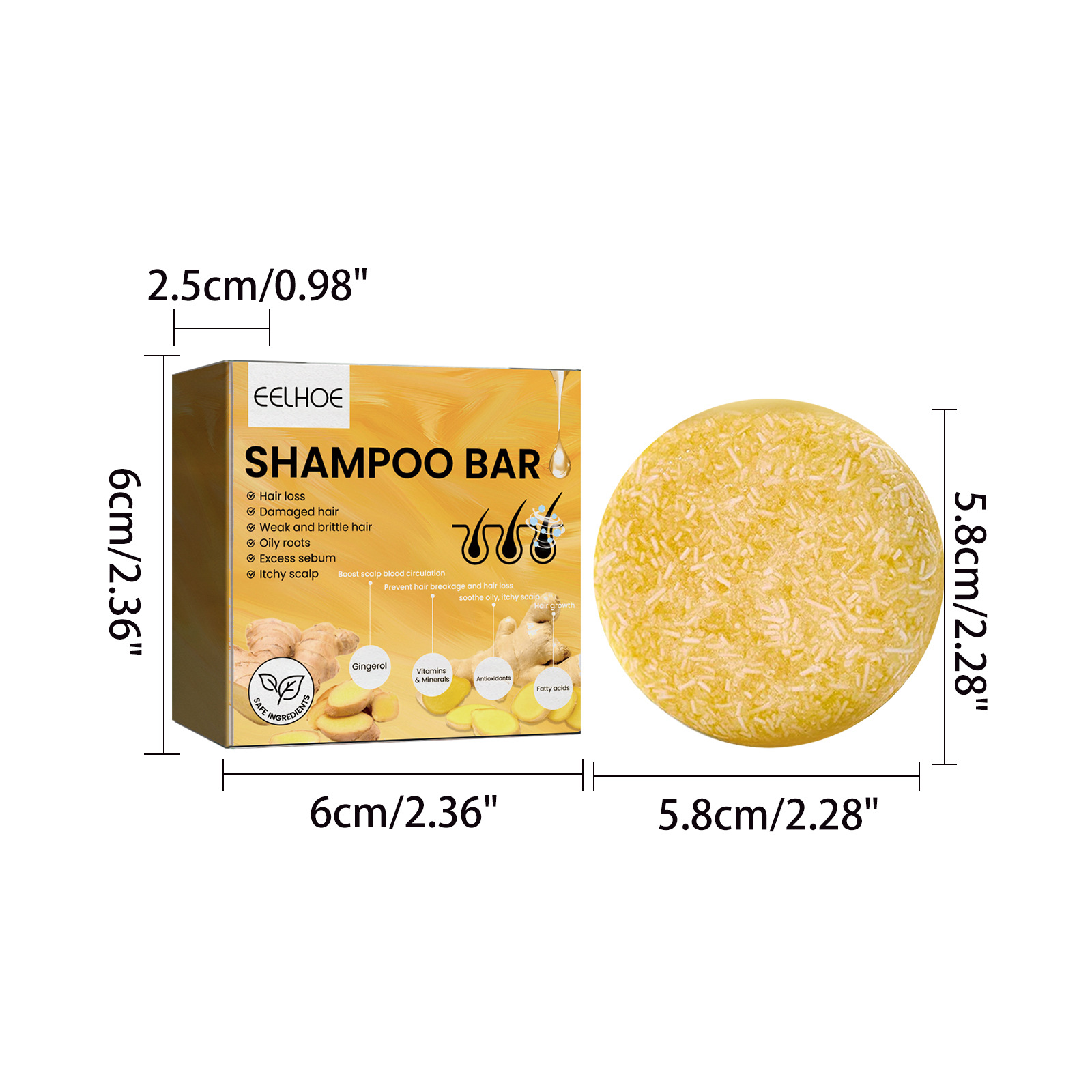 Natural Ginger Hair Shampoo Ba - Hair Care Nature review and price
