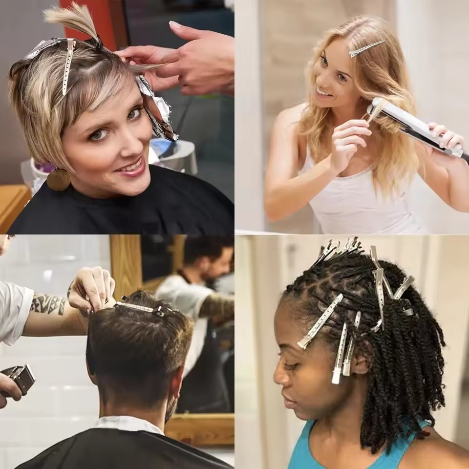 Woman Silver Hair Clips Metal  - Hair Care Guide review and price