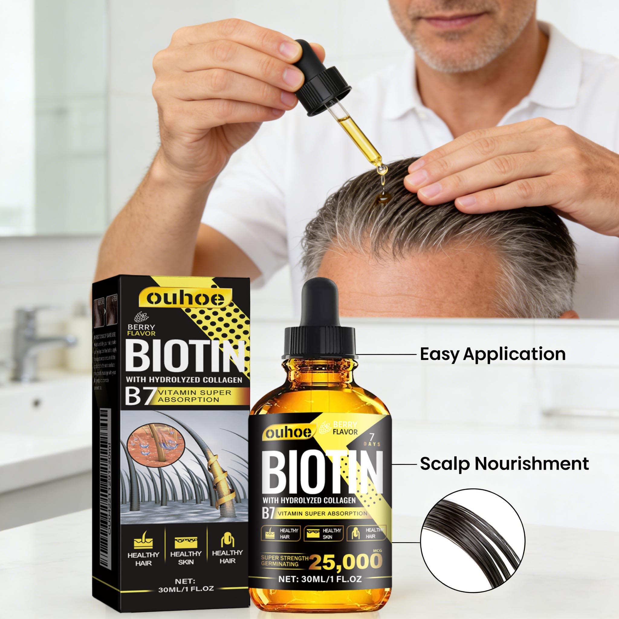 Biotin Hair Oil Collagen Scalp - Hair Care Ginseng review and price