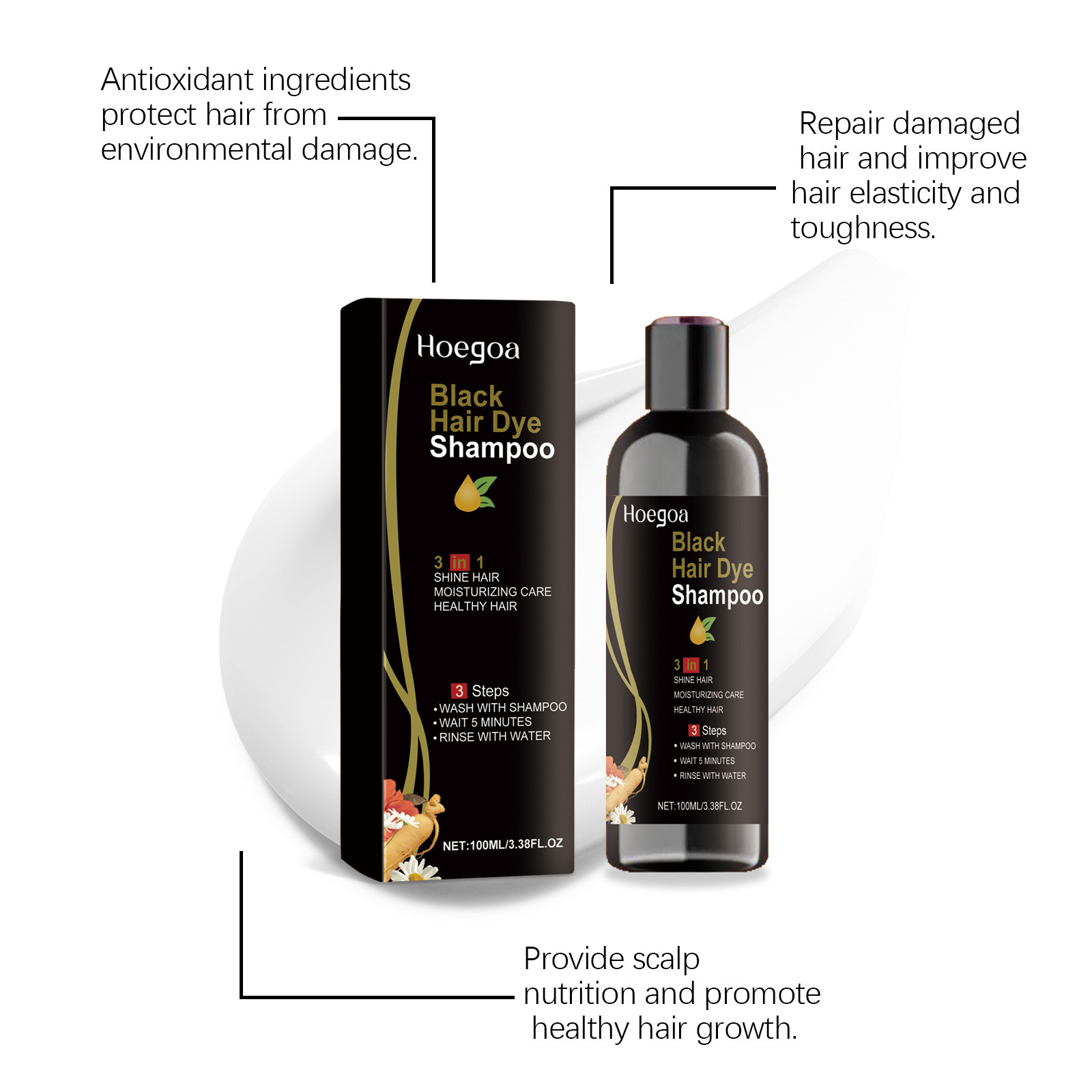 Natural Herbal Black Hair Dye  - Hair Care Step review and price